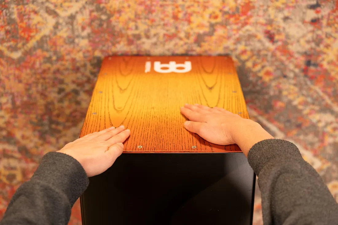 Meinl MCAJ100BK-SAF Headliner Snare Cajon Black - Sonoran Amber Fade