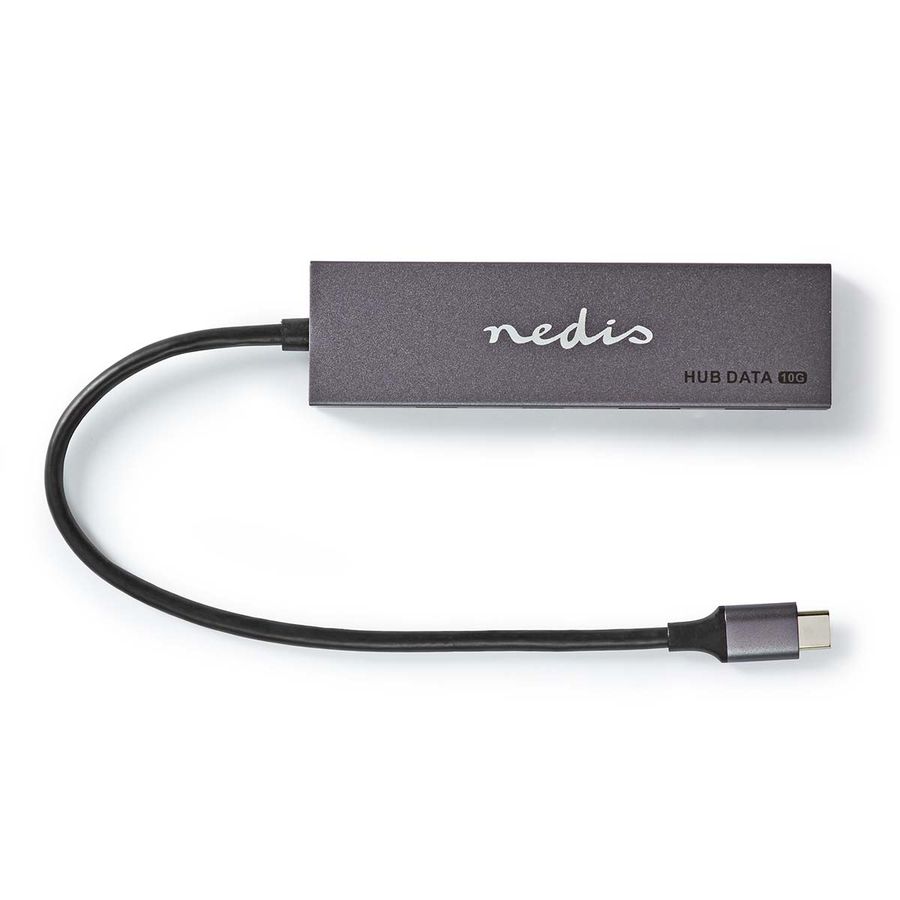 Nedis USB-hub 4-Port port, USB 3.2, USB-Strøm , 10 Gbps