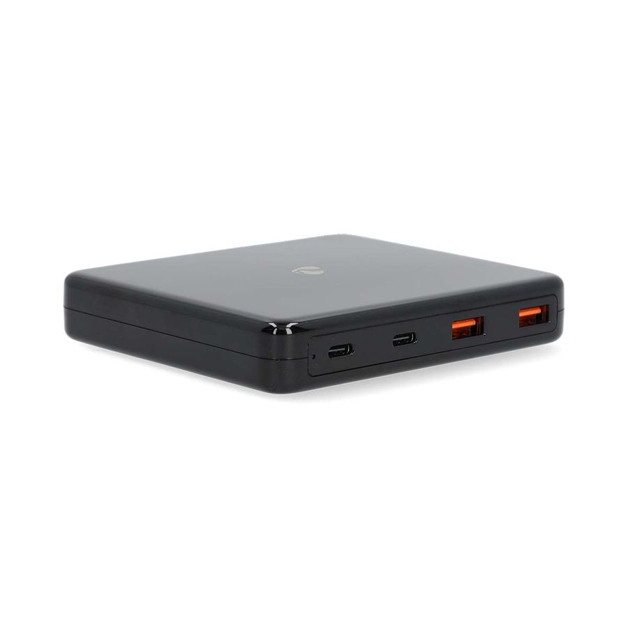 Nedis 65W PD hurtiglader, 4 utganger 2 x USB-C + 2 x USB-A, lade bærbare datamaskin, nettbrett, smarttelefoner
