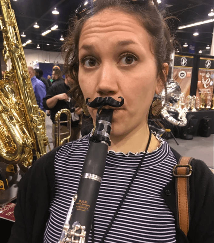 Brasstache / Bart Clip-on til Klarinett