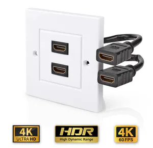 Hovedbilde Nedis HDMI Dobbel Veggboks, 4K@60Hz, 18 Gbps