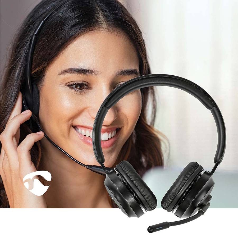 Nedis Bluetooth hodetelefoner m/ hodebøyle-mikrofon