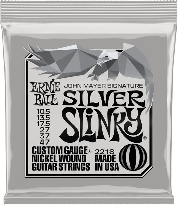 Hovedbilde Ernie Ball EB-2218 John Mayer Signatur Strenger, Silver Slinky, 10.5-47