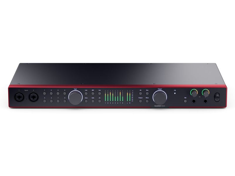 Focusrite Scarlett 18i20 Gen. 4, 18 inn/18 ut, 8 Mic.preamper, USB Lydkort