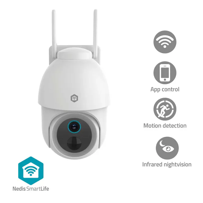 Hovedbilde SmartLife Wi-Fi Utendørs kamera, Full HD 1080p, IP65, Batteri, Nattsyn