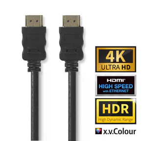 Hovedbilde Nedis High Speed 4K HDMI kabel med Ethernet, 4K@30Hz, 10.2 Gbps, 5m