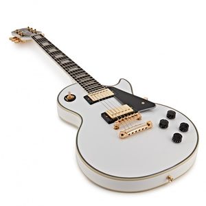 【調整済】epiphone Lespaul Custom pro white 調整済】epiphone Lespaul Custom pro white 美品】Epiphone Les Paul