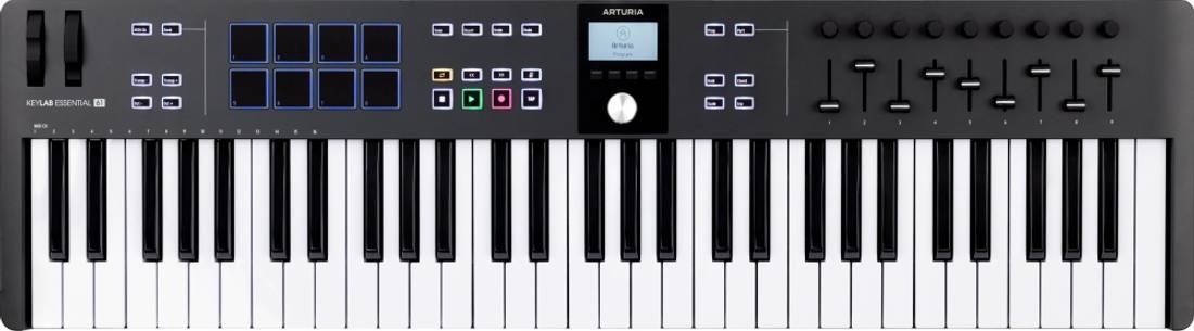 Arturia Keylab Essential 61, Mk3 USB / MIDI keyboard, Black