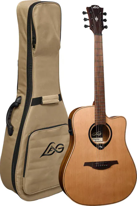 Hovedbilde LAG HyVibe 10 Dreadnought Cutaway – Satin – HV10DCE (nyhet)