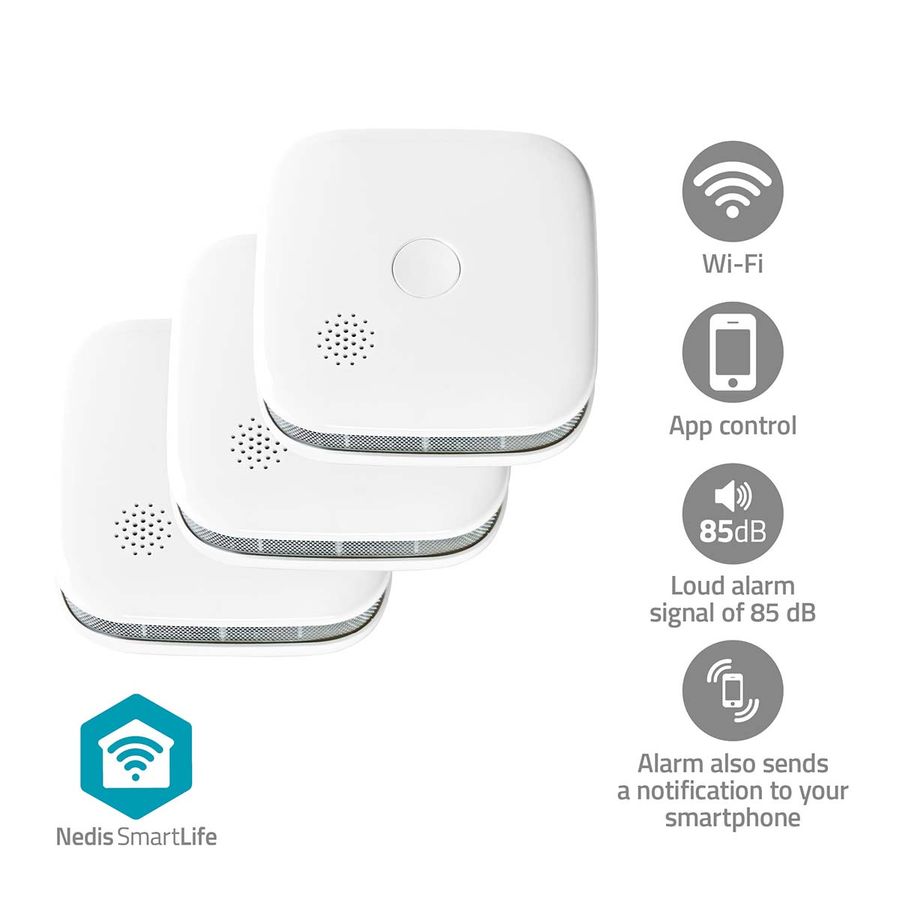 SmartLife Wi-Fi røykvarsler 3-pak, Fotoelektrisk detektor