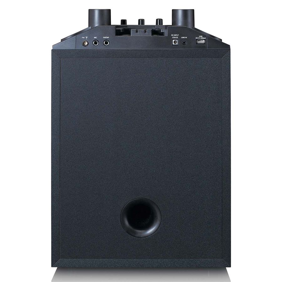 Lenco PA-220BK, 120W partyhøyttaler m/mikrofoner og lys