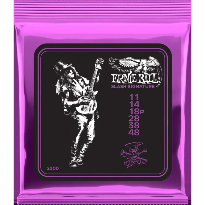 Hovedbilde Ernie Ball  EB-2200 Slash Signature Strings  Plasma Enhanced Nickel Plated Steel Wrap, 11-48