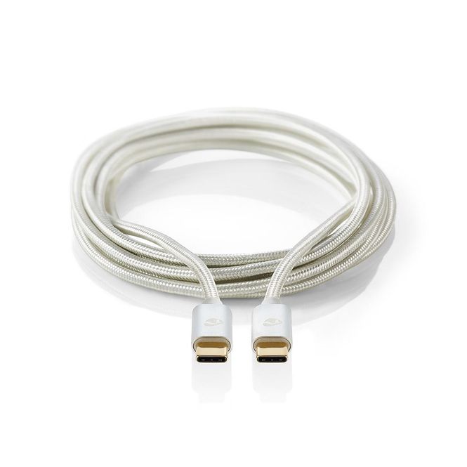 Hovedbilde Nedis USB 2.0 kabel, USB-C, 100 W, 480 Mbps Gull belagt, 1M