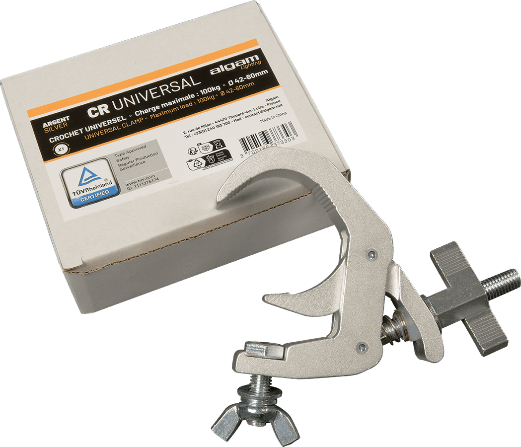 Algam CR UNIVERSAL clamp for 48-60mm rør, 100kg, Silver