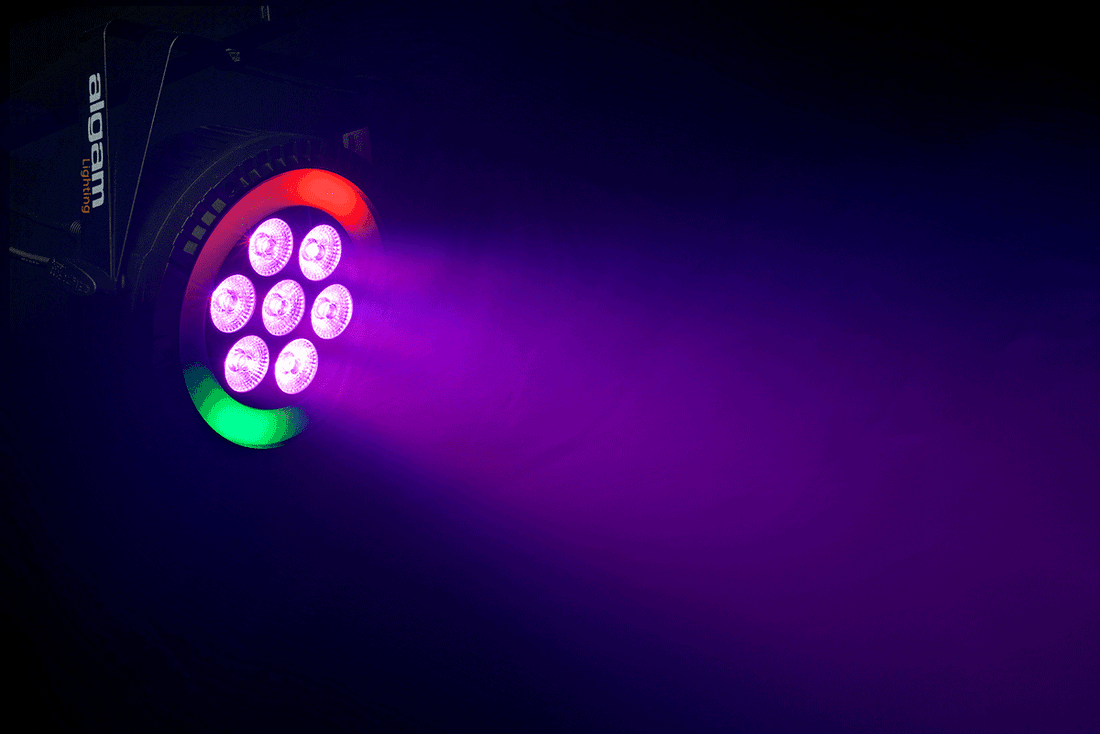 Algam Lighting PAR WASH 76 RING 7 x 6W LED m/RGB LED Ring