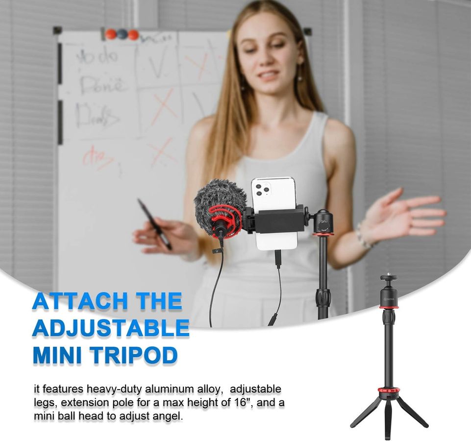 BOYA BY-VG330 Livestream Kit, mikrofon og stativ