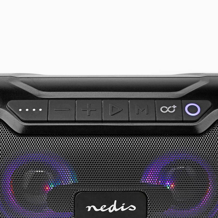 Nedis Bluetooth Party Boombox med Party lys, IPX5, 60/120W