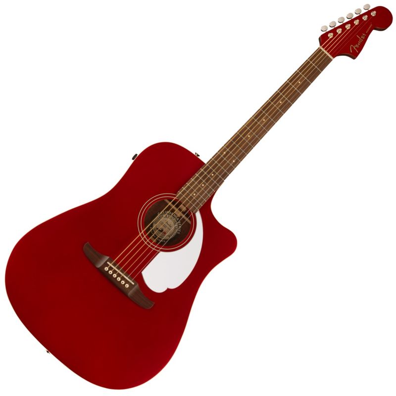Fender Redondo Player, Walnut Fingerboard, White Pickguard, Candy Apple Red