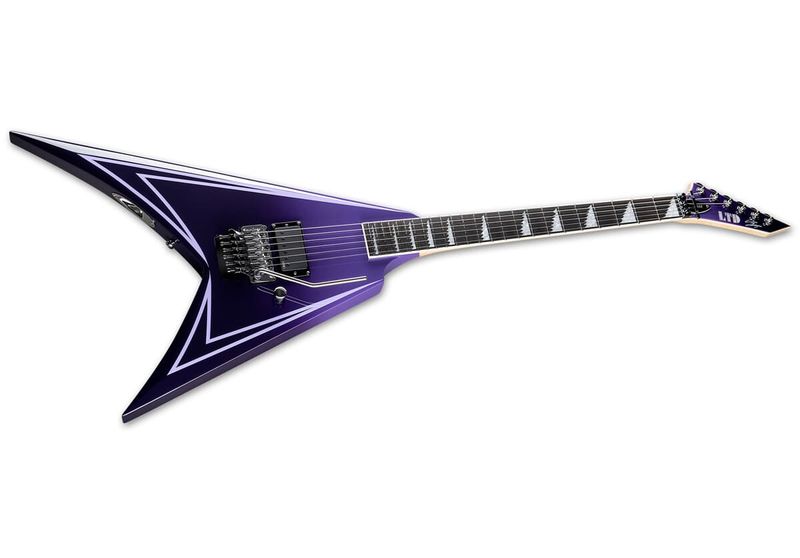 ESP LTD Alexi Hexed Sawtooth Signature Series m/ ESP Deluxe Koffert