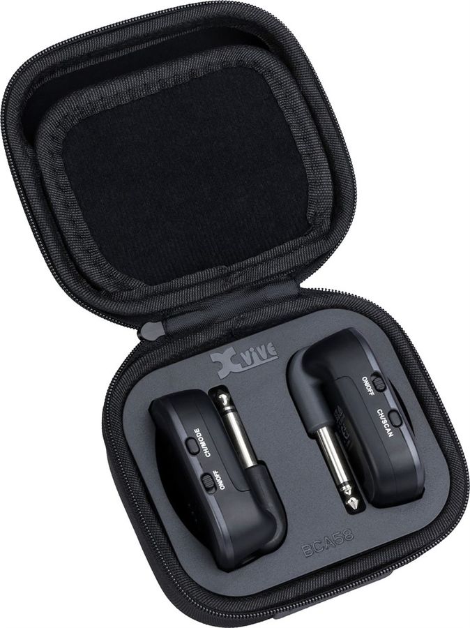 Xvive AC58 Trådløst gitar/bass system m/ batterikoffert, 5.8GHz.