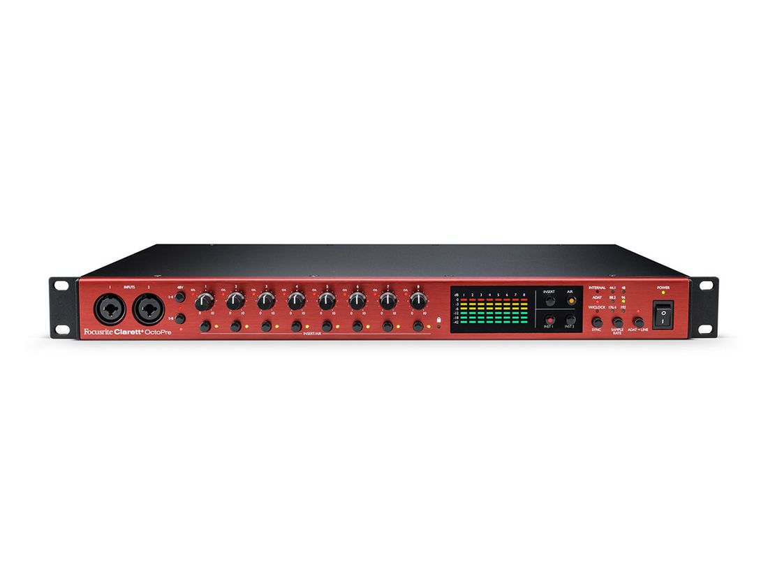 Focusrite Clarett+ OctoPre | 8 x mic, 8 AD/DA, ADAT I/O